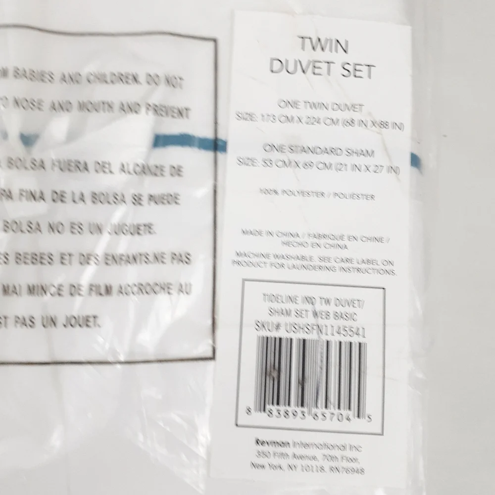 City Scene White Twin Duvet Set
